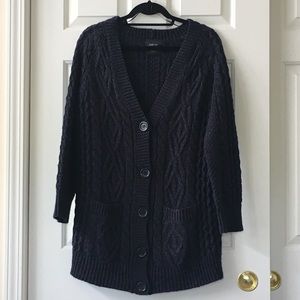 Zara Over-Sized Cable-Knit Cardigan